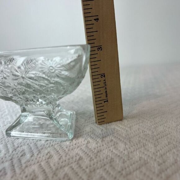 Vintage 1932-37 (Rare) Indiana Glass “Pineapple & Floral” Pedestal Candy Dish - Picture 5 of 9